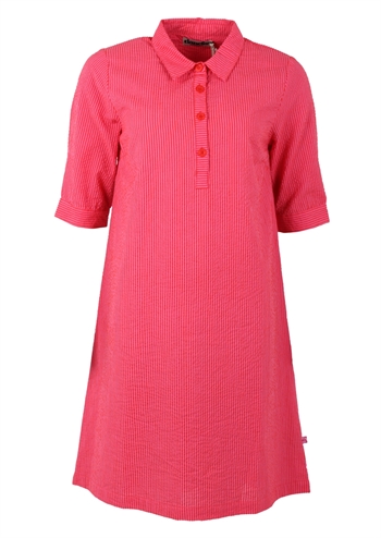 Flot pink og rød stribet kjole fra Danefæ